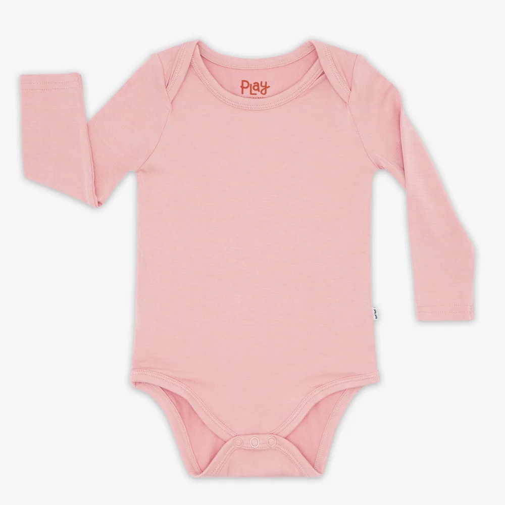Little Sleepies Mauve Blush Long-Sleeve One-Piece Bodysuit